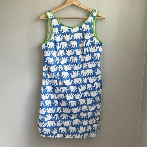 Lilly Pulitzer Tusk In Sun Cathy Shift Dress Multicolor Elephant Print SZ 6 - Picture 2 of 7